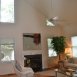 Another view of the family room showing the volume ceilings.