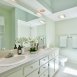 1st floor master bath is tile & has 2 sinks.