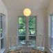 The breakfast area overlooks the private lot.